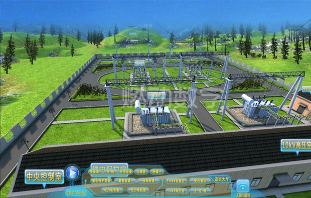 電力工程施工演示動(dòng)畫